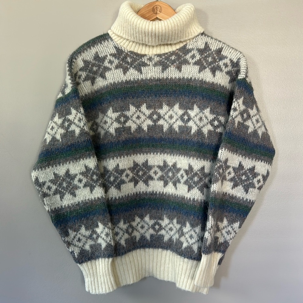 Hilda Ltd. Vintage Icelandic 100% Pure Wool Sweater Sz‎ Small